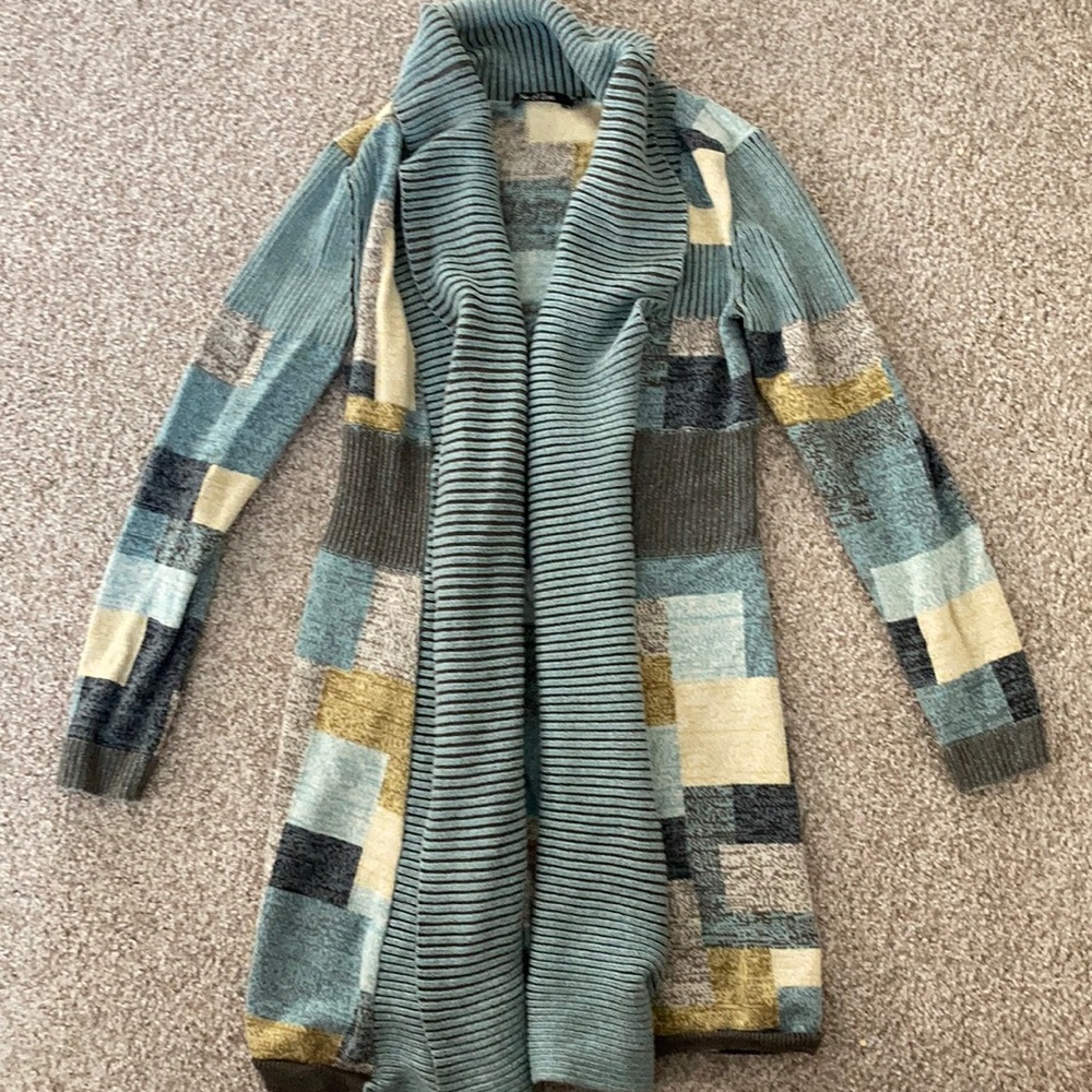Spring Nic & Zoe Patchwork Long Sweater XS